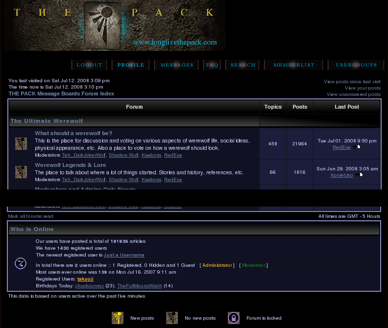 A sample of bsrf when in the forum view.